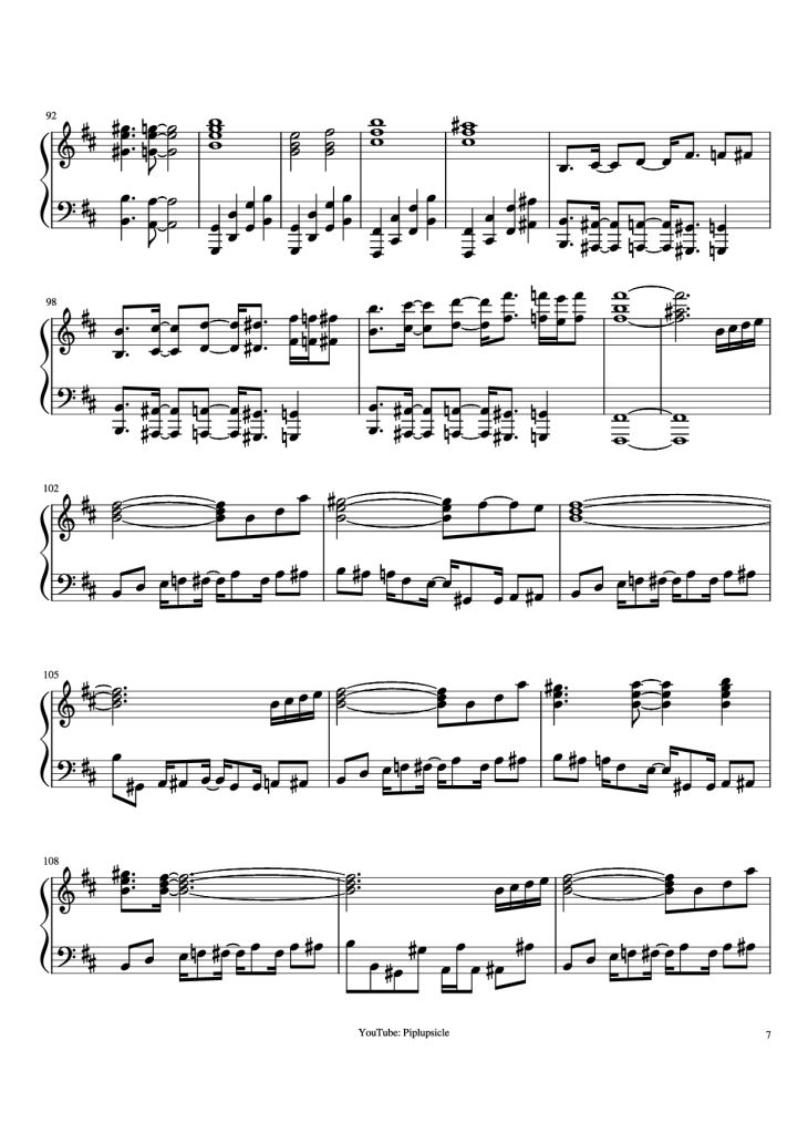 Page 7 of the piano sheet music PDF Piano – Giorno