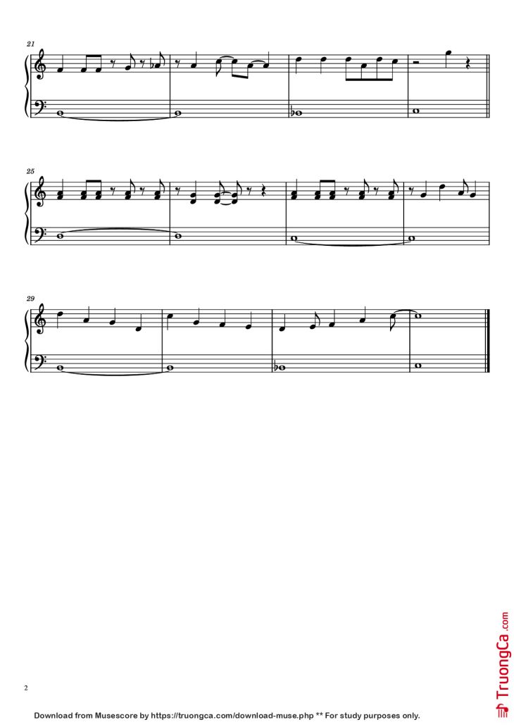 Page 2 of the piano sheet music PDF Piano – Megalovania Theme from Undertale (easy piano) by Toby Fox