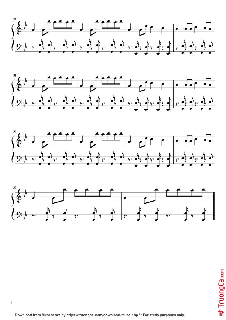 Page 2 of the piano sheet music PDF Piano – Astronomia Piano by Vicentone, Tony igy