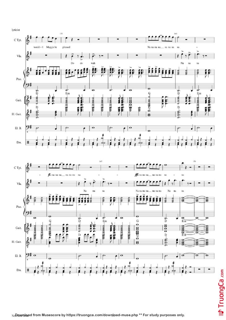 Page 11 of the piano sheet music PDF Piano Guitar Tab – Not Now John Piano by Roger Waters