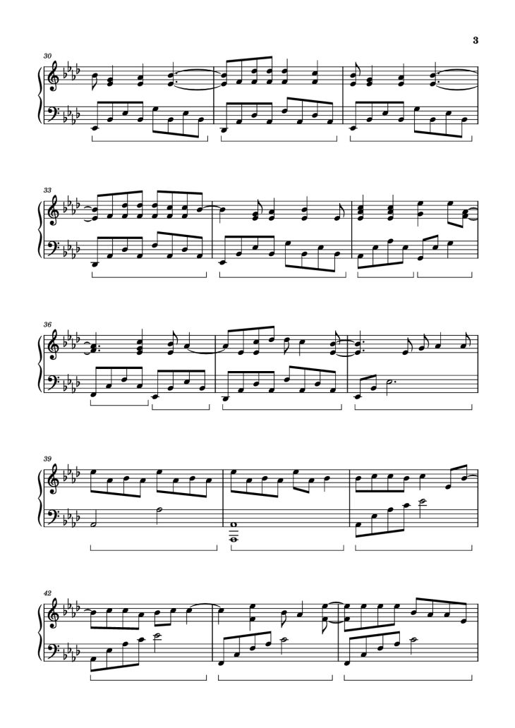 Page 3 of the piano sheet music PDF Piano – Night Changes Piano by One Direction