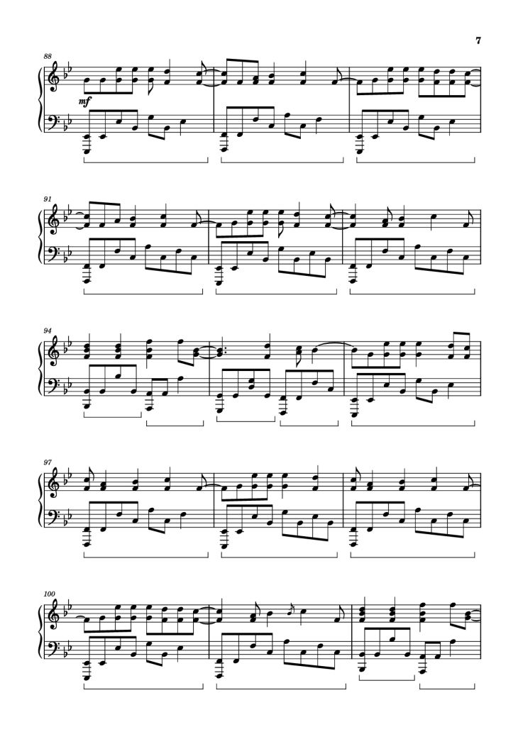 Page 7 of the piano sheet music PDF Piano – Night Changes Piano by One Direction