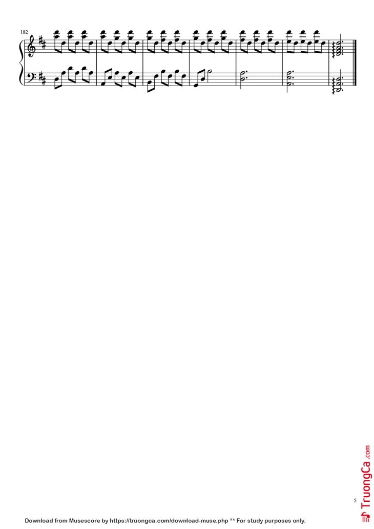 Page 5 of the piano sheet music PDF Piano – I Giorni Piano by Undefined