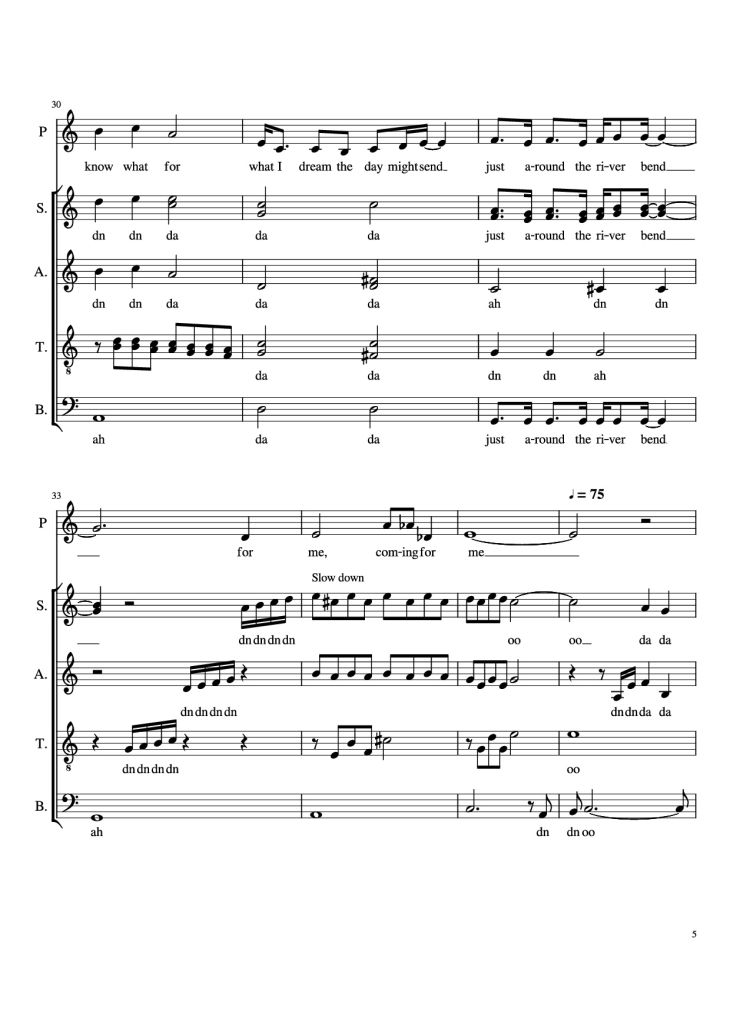 Page 5 of the piano sheet music PDF Piano – Animazement Piano by Arr. Ben Jaeger