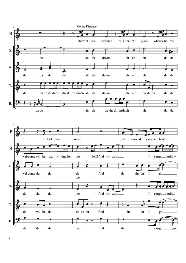 Page 6 of the piano sheet music PDF Piano – Animazement Piano by Arr. Ben Jaeger