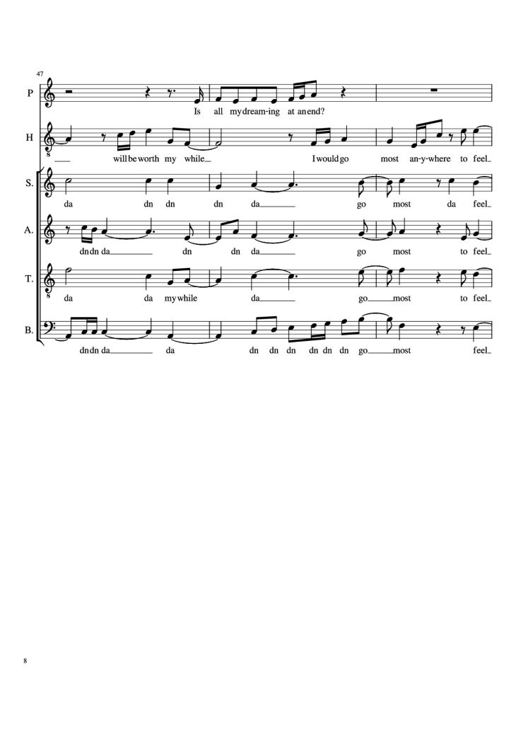 Page 8 of the piano sheet music PDF Piano – Animazement Piano by Arr. Ben Jaeger