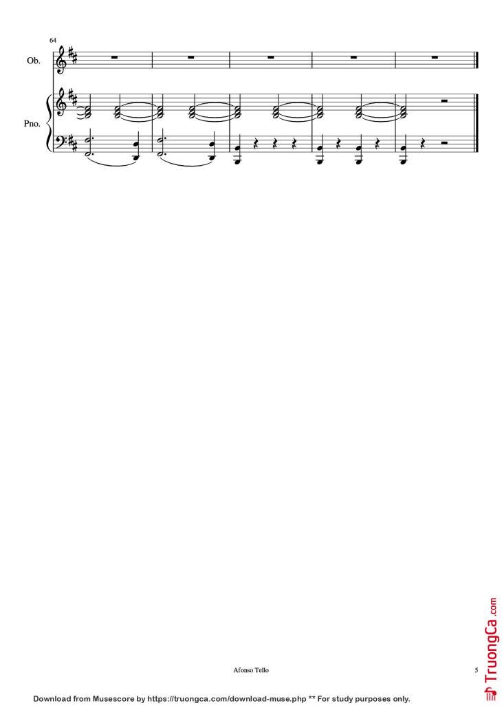 Page 5 of the piano sheet music PDF Piano – Swan Lake - Finalle Piano by Pyotr Ilyich Tchaikovsky