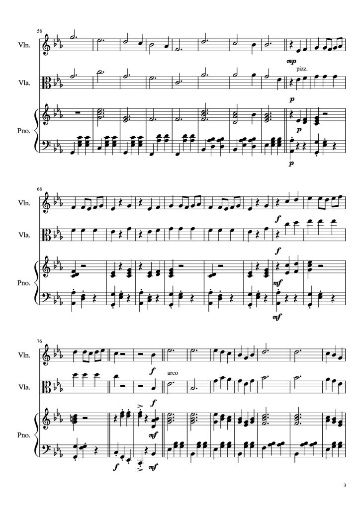 Page 3 of the piano sheet music PDF Piano – WALTZ NO. 2 Piano by Dimitri Shostakovich