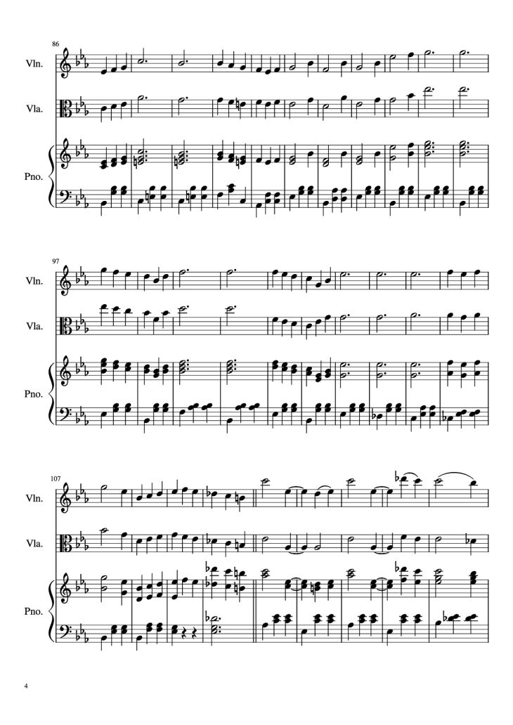 Page 4 of the piano sheet music PDF Piano – WALTZ NO. 2 Piano by Dimitri Shostakovich