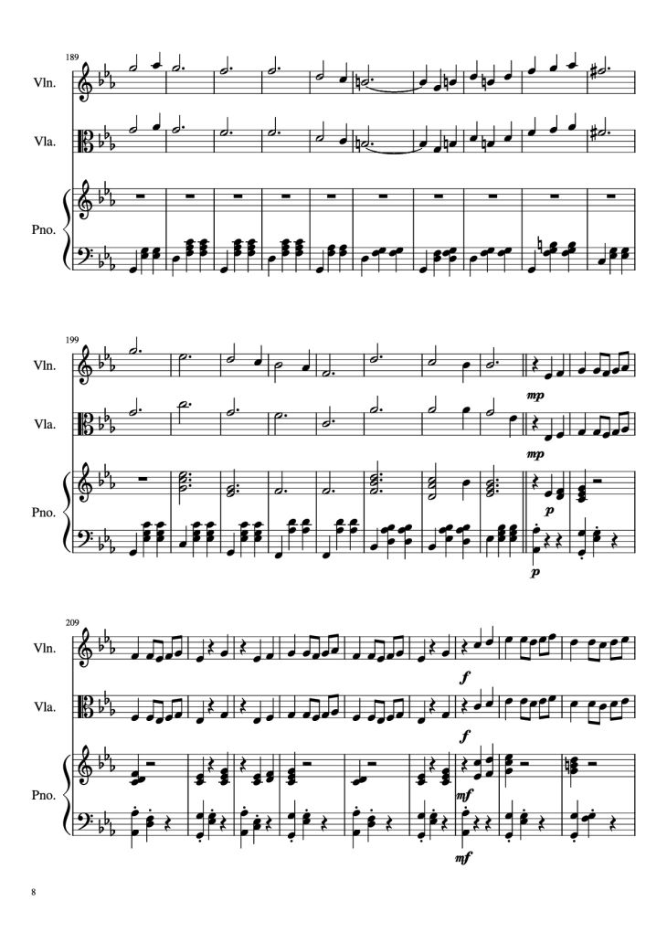 Page 8 of the piano sheet music PDF Piano – WALTZ NO. 2 Piano by Dimitri Shostakovich