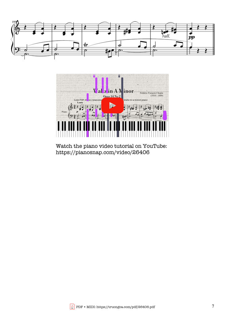 Page 7 of the piano sheet music PDF – Waltz in A Minor, Opus 34 No 2 by Frédéric François Chopin