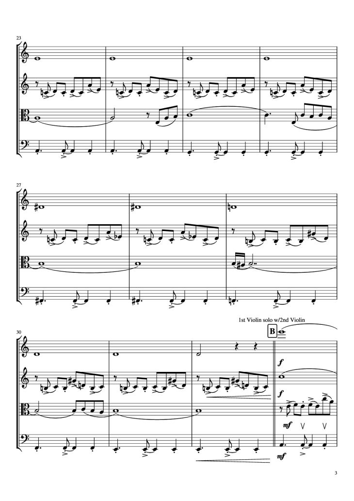 Page 3 of the piano sheet music PDF – libertango Violin by A. Piazolla