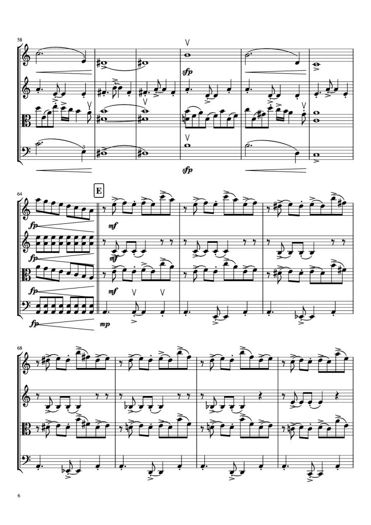 Page 6 of the piano sheet music PDF – libertango Violin by A. Piazolla
