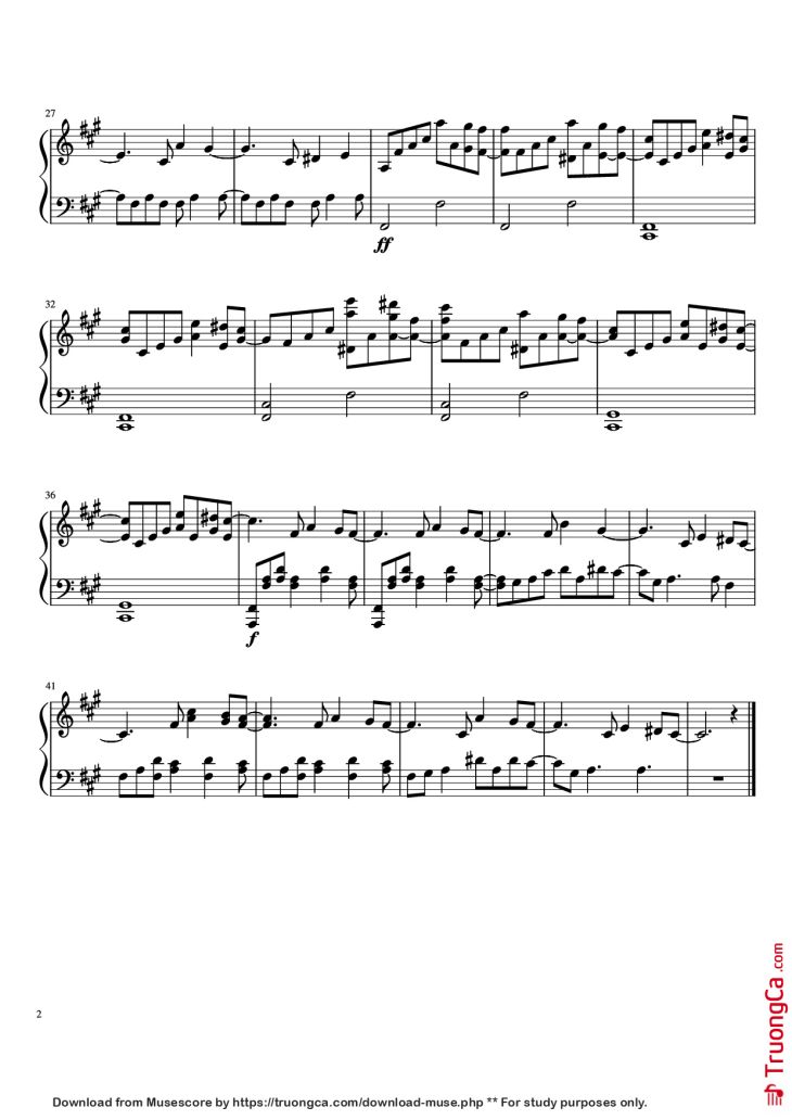 Page 2 of the piano sheet music PDF Piano – Temple of Light Piano by Arrangement by MasterD1429