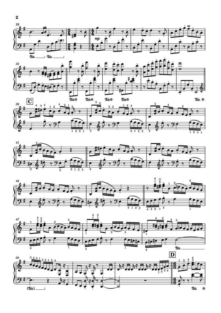 Page 2 of the piano sheet music PDF Piano – A SEASIDE TOWN Piano by Kiki