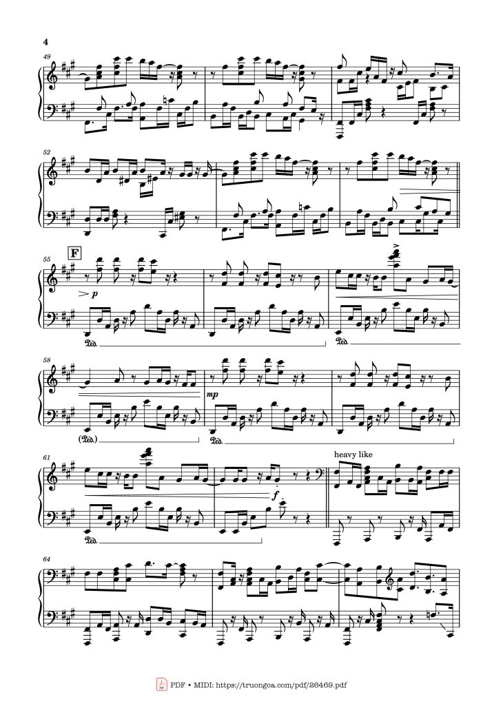Page 4 of the piano sheet music PDF Piano – SPECIALZ Piano by Music by King Gnu