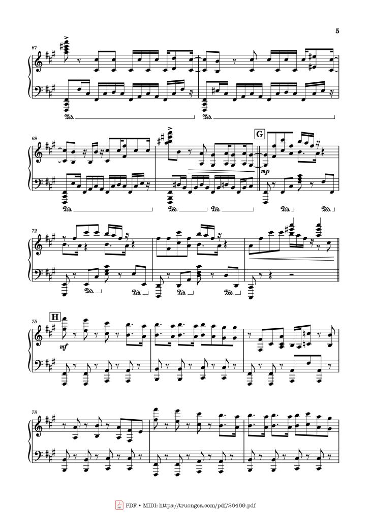Page 5 of the piano sheet music PDF Piano – SPECIALZ Piano by Music by King Gnu