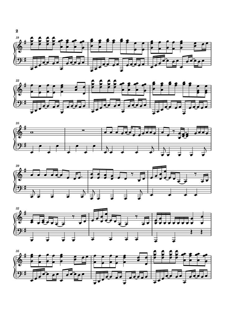 Page 2 of the piano sheet music PDF Piano – ENHYPEN - 