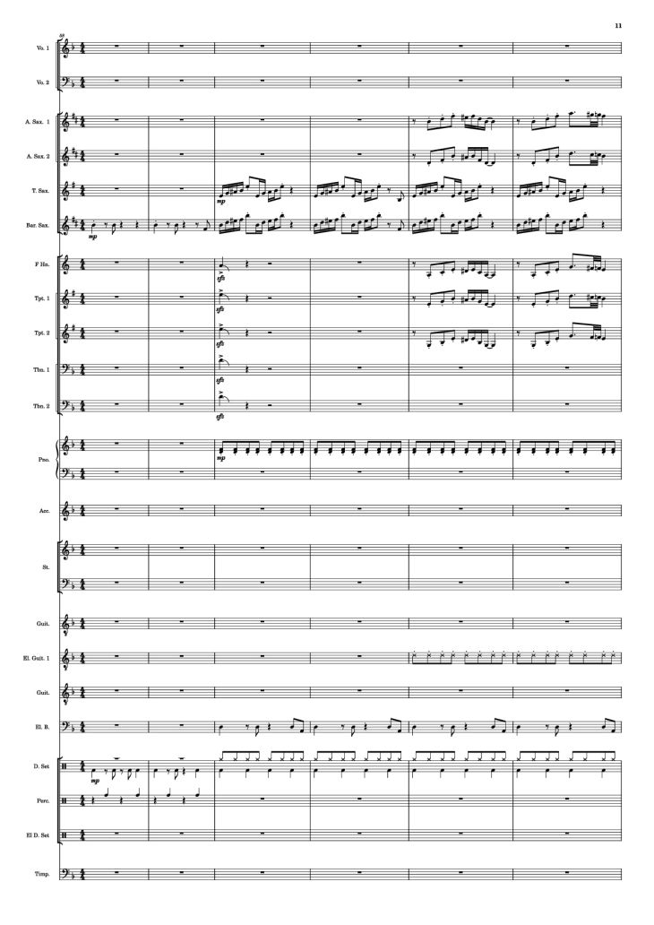 Page 11 of the piano sheet music PDF – Se mettre sur son trente-et-un! Piano by HOYO-MiX