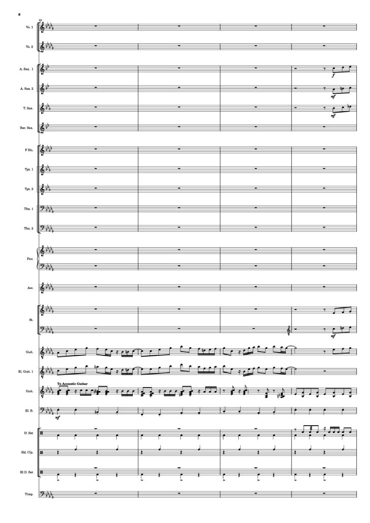 Page 6 of the piano sheet music PDF – Se mettre sur son trente-et-un! Piano by HOYO-MiX