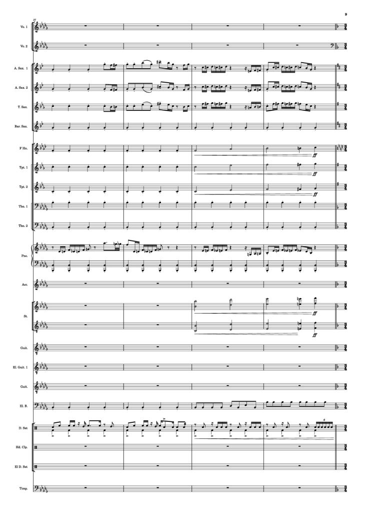 Page 9 of the piano sheet music PDF – Se mettre sur son trente-et-un! Piano by HOYO-MiX