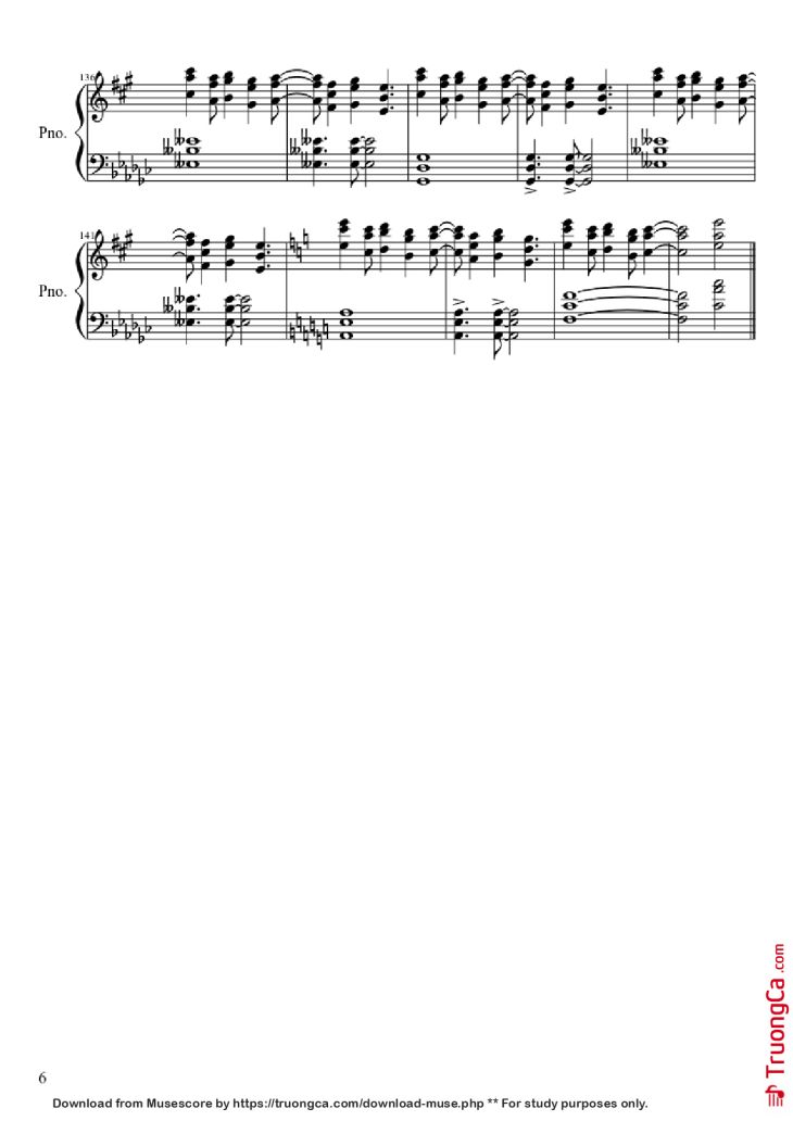 Page 6 of the piano sheet music PDF Piano – Attack On Titan Theme Piano by Undefined