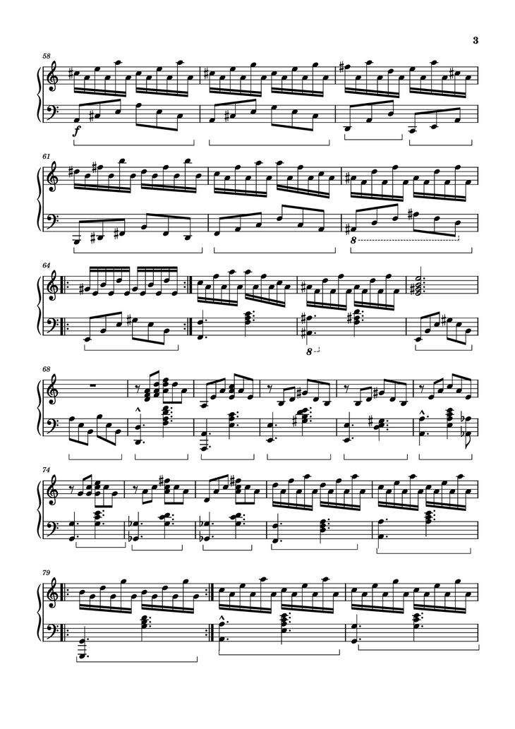 Page 3 of the piano sheet music PDF Piano – Fate of the Stars Piano by Undefined