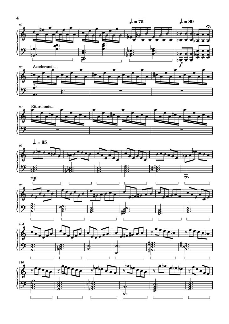 Page 4 of the piano sheet music PDF Piano – Fate of the Stars Piano by Undefined