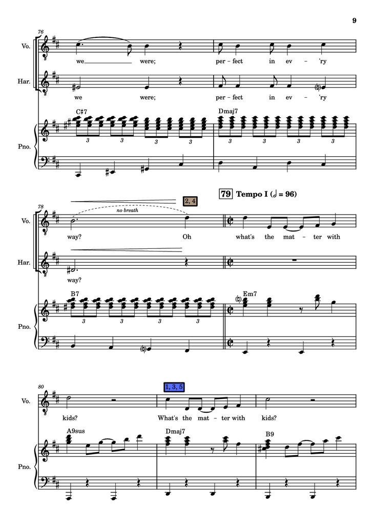 Page 9 of the piano sheet music PDF – Kids Piano by Charles Strouse