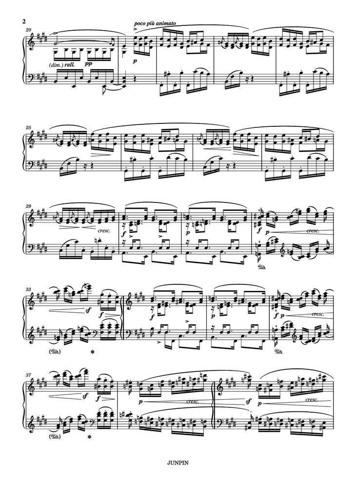 Page 2 of the piano sheet music PDF – Etude Op.10 No.3 in E Major by Chopin