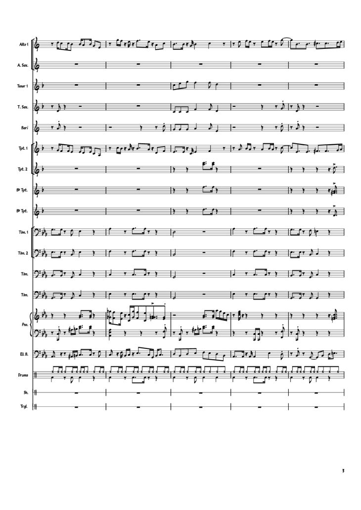 Page 3 of the piano sheet music PDF Piano – Heartbeat, Heartbreak Piano by Arranger: savepro3