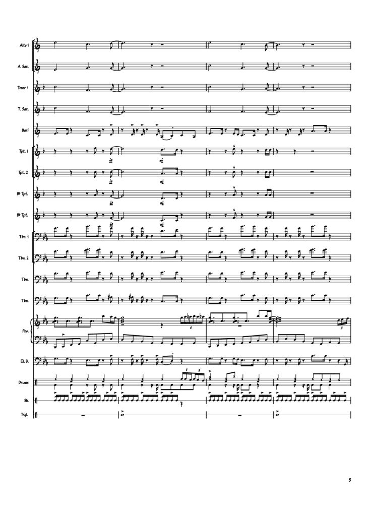 Page 5 of the piano sheet music PDF Piano – Heartbeat, Heartbreak Piano by Arranger: savepro3