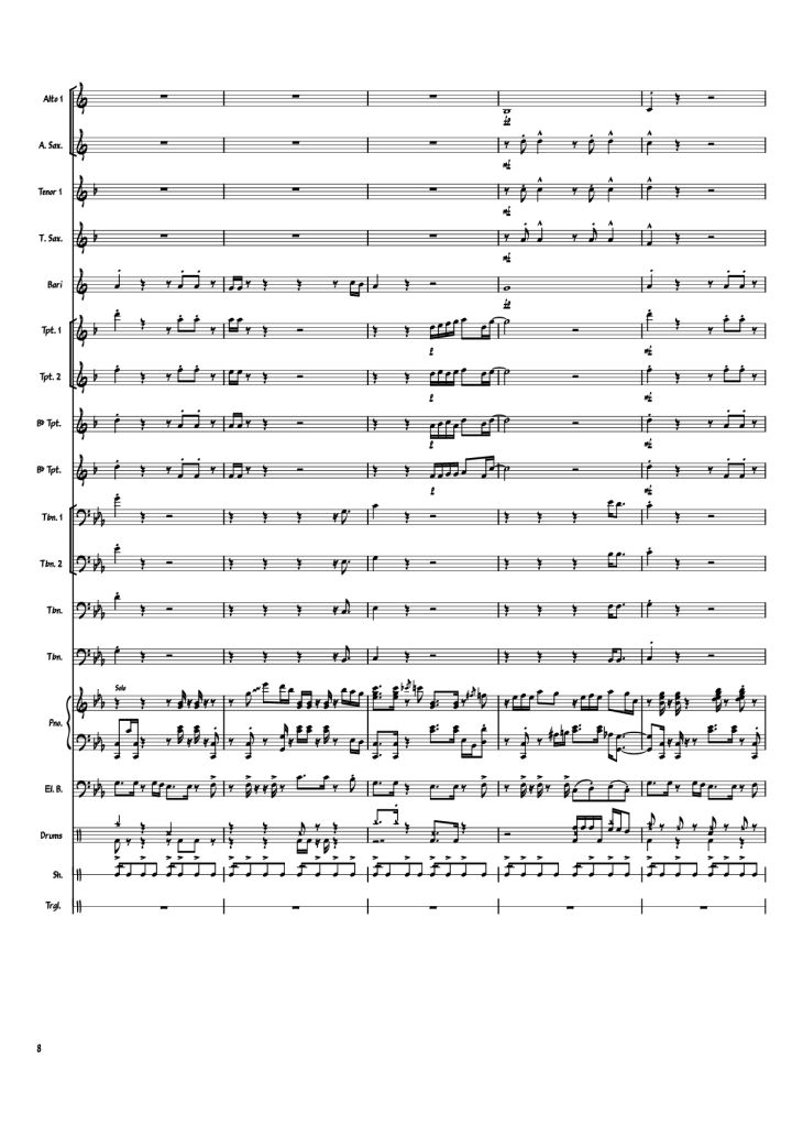Page 8 of the piano sheet music PDF Piano – Heartbeat, Heartbreak Piano by Arranger: savepro3