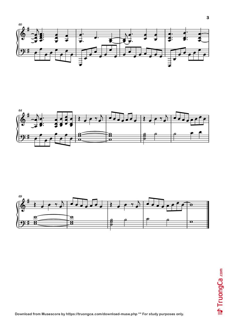Page 3 of the piano sheet music PDF Piano – Travelers Piano by Andrew Prahlow