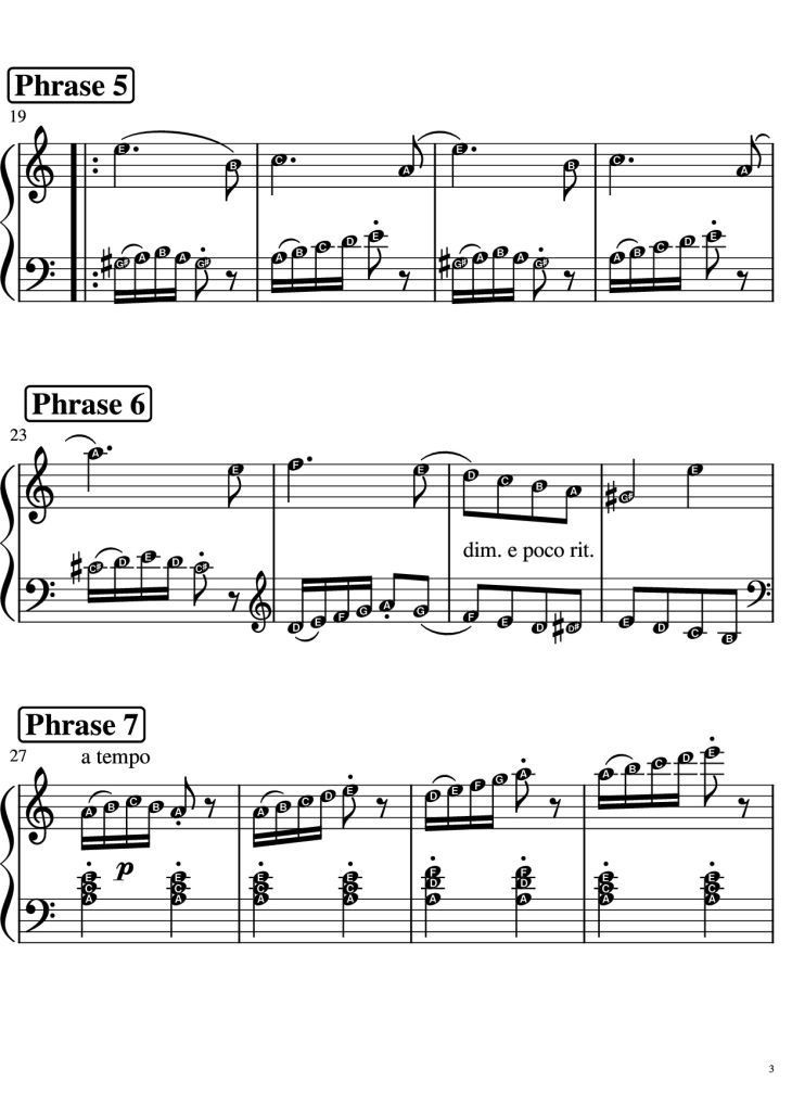 Page 3 of the piano sheet music PDF – Arabesque Op. 100 by Burgmuller