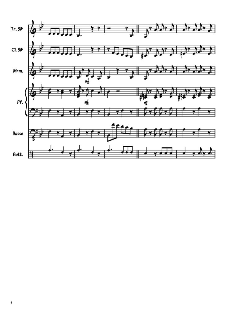 Page 4 of the piano sheet music PDF Piano Guitar Tab – Papaveri e Papere Piano by Musica e testo di Mario Panzeri, Nino Rastelli e Vittorio Mascheroni