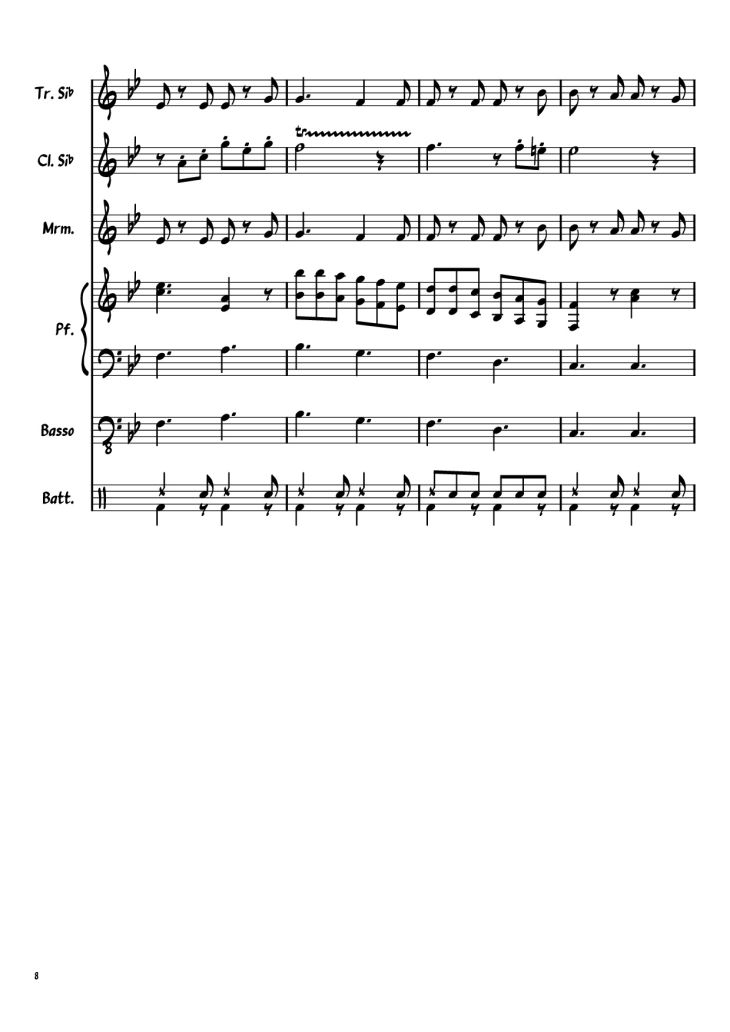 Page 8 of the piano sheet music PDF Piano Guitar Tab – Papaveri e Papere Piano by Musica e testo di Mario Panzeri, Nino Rastelli e Vittorio Mascheroni