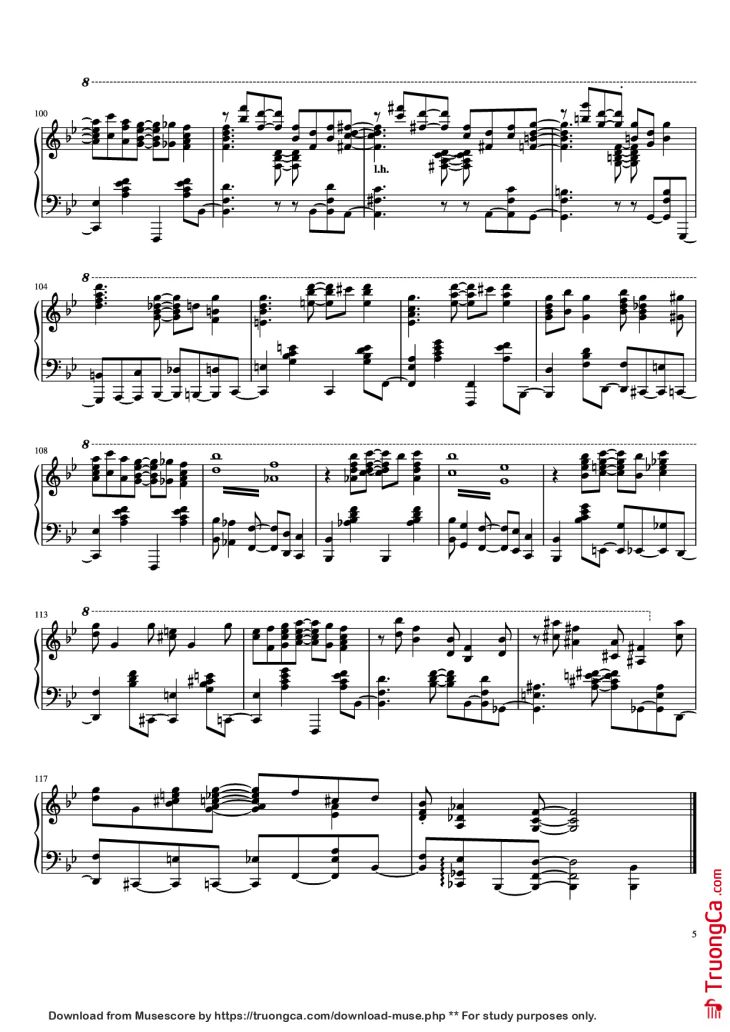 Page 5 of the piano sheet music PDF Piano – The Charleston Piano by James P. Johnson