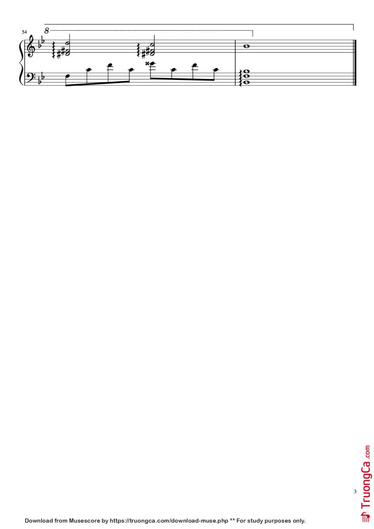Page 3 of the piano sheet music PDF Piano – 你好不好 Piano by Undefined