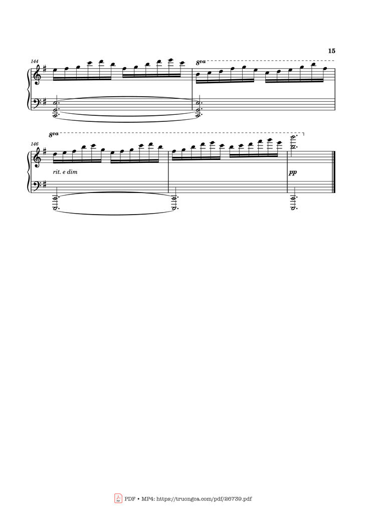 Page 15 of the piano sheet music PDF Piano – Can You Hear the Music Piano by Ludwig Goransson
