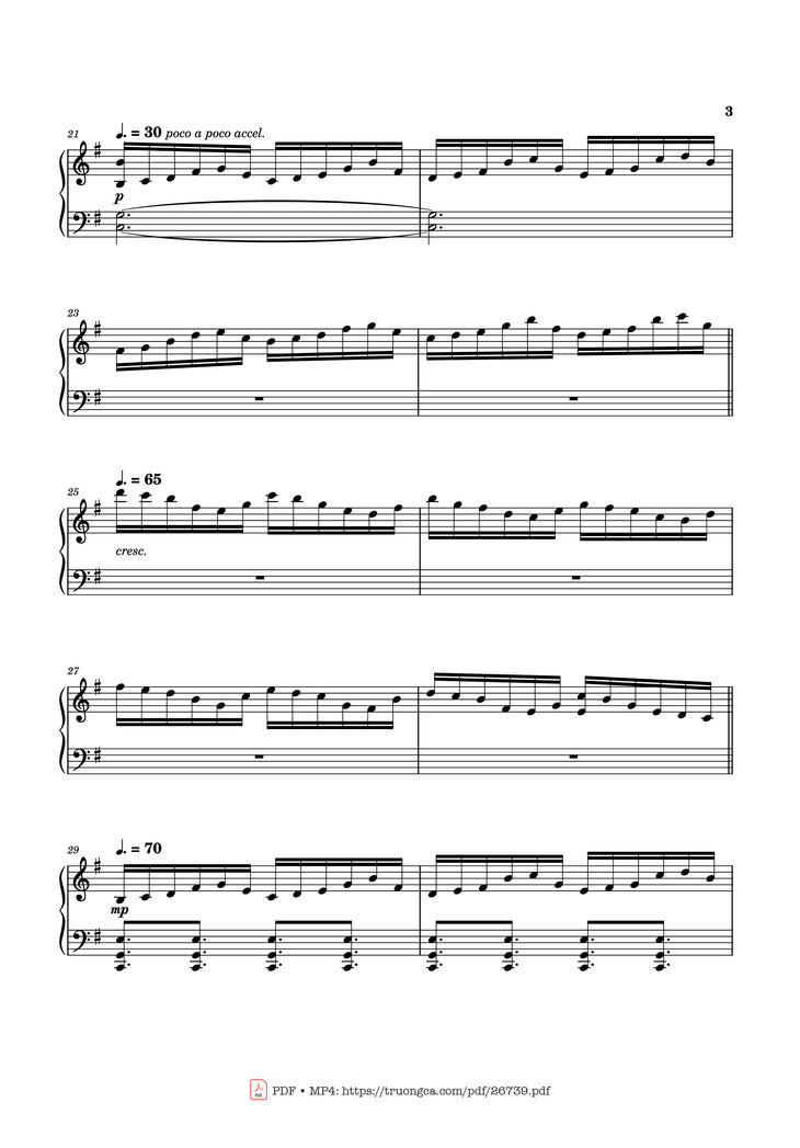 Page 3 of the piano sheet music PDF Piano – Can You Hear the Music Piano by Ludwig Goransson
