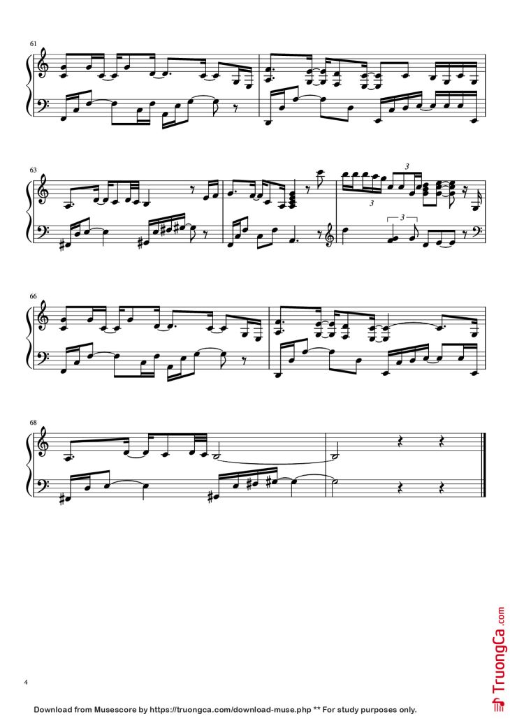 Page 4 of the piano sheet music PDF Piano – Cinta Kan Membawamu - Dewa 19 Piano by Dewa 19
