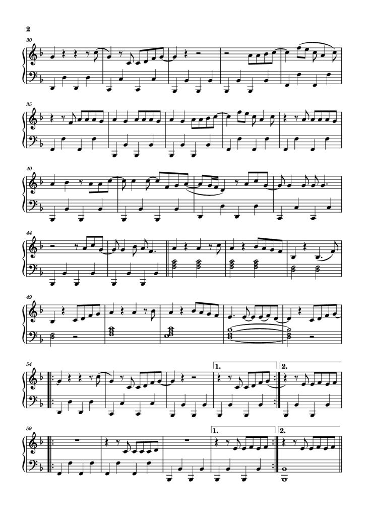 Page 2 of the piano sheet music PDF Piano – We Can
