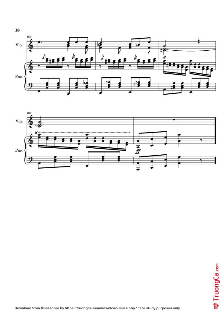 Page 18 of the piano sheet music PDF Piano – TUOI DA BUON - covered Piano by Bach N Tran