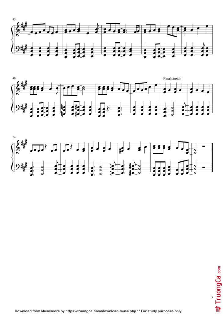 Page 3 of the piano sheet music PDF Piano – Hikaru Nara Piano by Original Composer: Goose House Arr: DA830