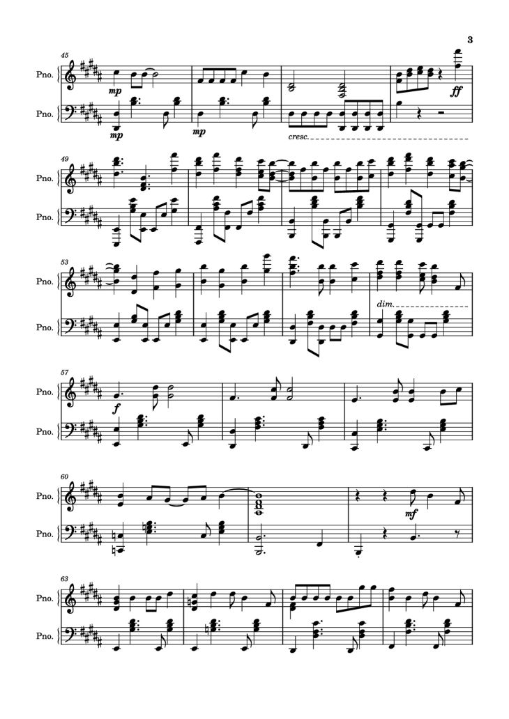 Page 3 of the piano sheet music PDF Piano – Trapped in the Past Piano by Arranger: oldfrenchguy