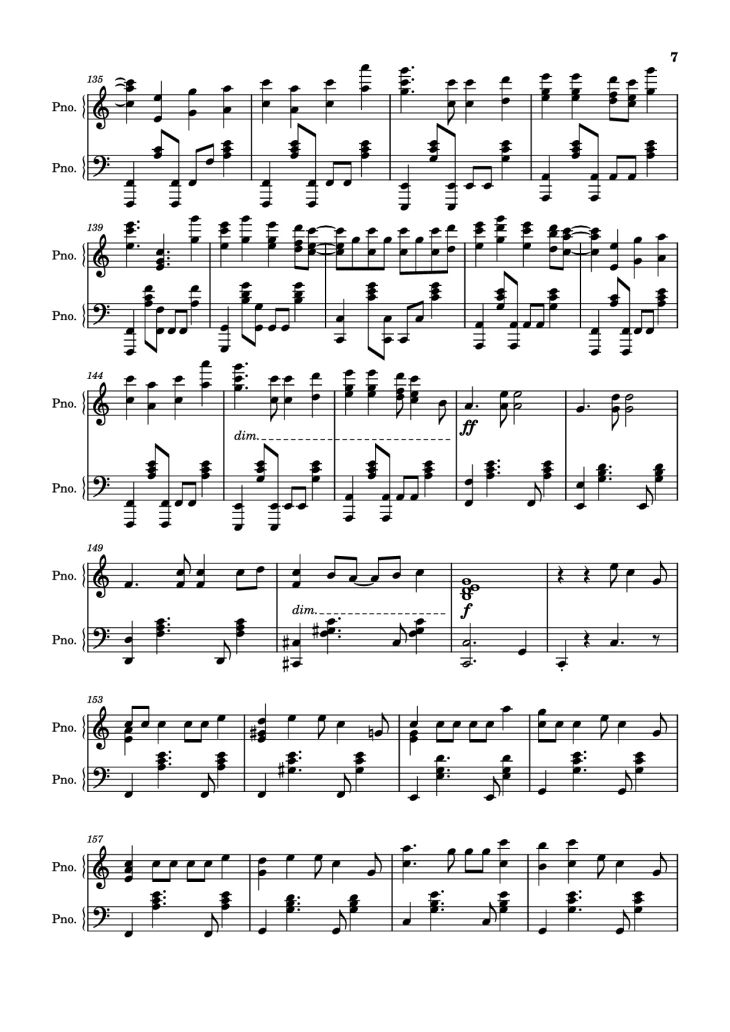 Page 7 of the piano sheet music PDF Piano – Trapped in the Past Piano by Arranger: oldfrenchguy