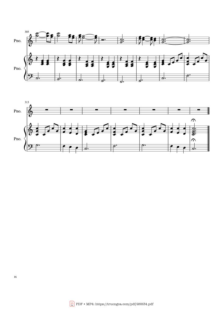 Page 16 of the piano sheet music PDF Piano – Piano Man (Vocal-Piano) by Words and Music by Billy Joel