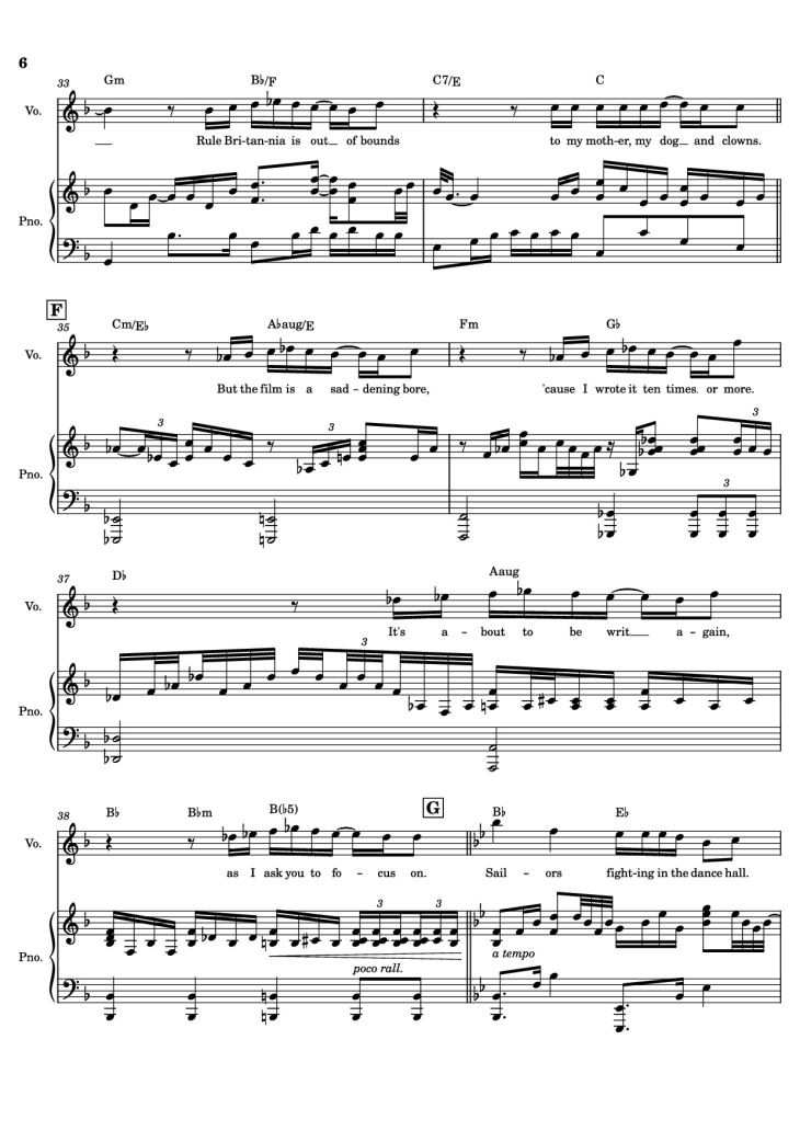 Page 6 of the piano sheet music PDF – Life On Mars? – David Bowie by Undefined