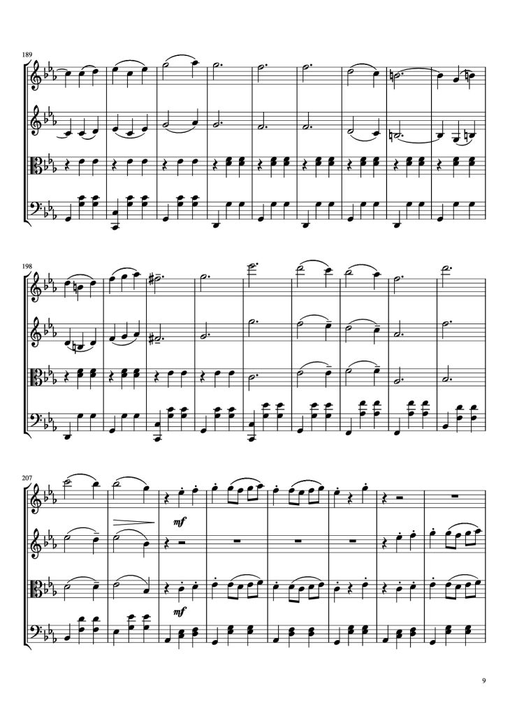 Page 9 of the piano sheet music PDF – Waltz No. 2 From Suite for Variety Orchestra Violin by Shostakovich Transcribed by C. Han